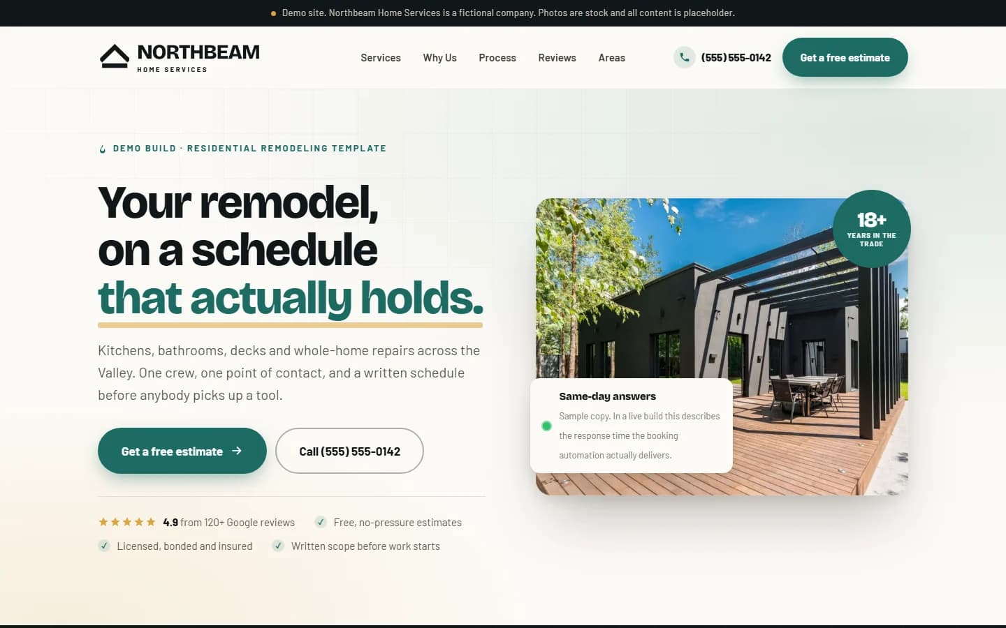 Home Services Site Template preview